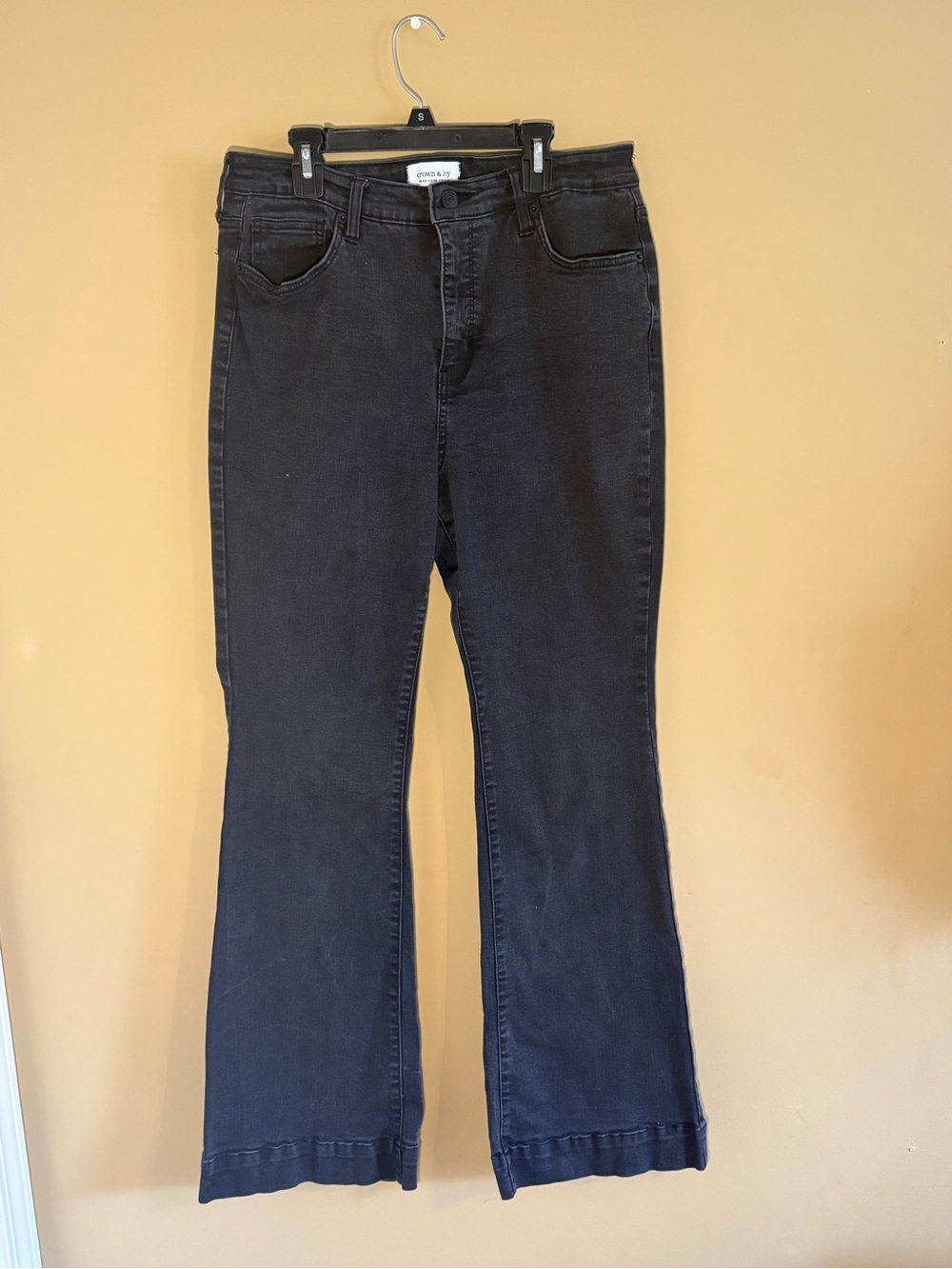 crown & ivy Black Flare Jeans